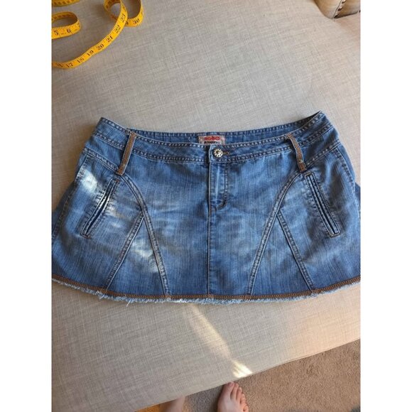 Vintage jean mini skirt size juniors 15 - Picture 1 of 7